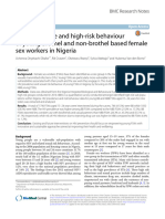 HIV Prevalence and High-Risk Behaviour of Young Female Sex Workers in Nigeria