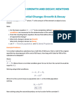 REVIEWER FOR GROWTH AND DECAY NEWTONS COOLING Solving With Answerss