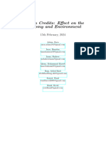 Carbon Credits: Effect On The Economy and Environment