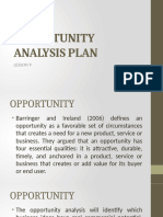 Chapter 2 Opportunity Analysis Plan