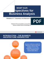 Mod 6-7 Business Architecture Perspective