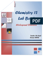 Chemistry 12 Lab Book: Hirdapaul Dhillon