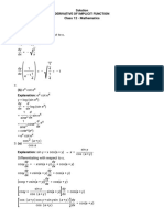 derivative of Implicit Function solution 