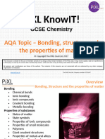 AQA - Chemistry - Bonding, Structure, and The Properties of Matter - KnowIT - GCSE