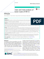 A Systematic Review and Meta-Analysis of Vertical Transmission Route of HIV in Ethiopia