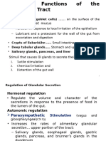 Secretory Functions of The Alimentary Tract