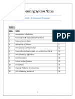 Operating System Notes: Index