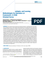 Digital Tools Technologies and Learning Methodologies For Education 4.0 Frameworks A STEM Oriented Survey