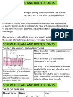 Topic 3 Screw Threads and Bolted Joints