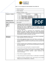 Admission Criteria – B Sc Program for the Academic Year 2024-25