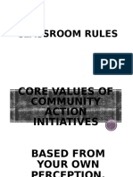 Cesc Core Values of Community Action Initiatives