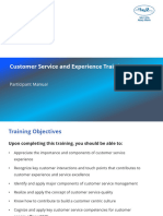 Customer Service and Experience Training: Participant Manual