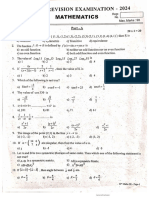 11th Maths 2nd Revision Test 2024 Question Paper English Medium PDF Download