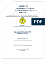 Financial Statement Analysis of HUL (4th SEM)