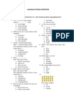 Soal UAS Semester 1 Kelas 1 Bahasa Inggris