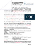 AI310 & CS361 AI (Mainstream) Midterm Exam (Fall 2023) ANSWER KEY