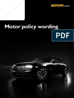 Aurum Motor HNW Policy Wording 121222