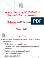 CHEM-224 Lecture 1 - Electrochemistry