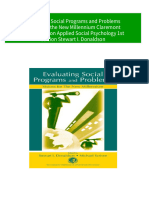 Instant download Evaluating Social Programs and Problems Visions for the New Millennium Claremont Symposium on Applied Social Psychology 1st Edition Stewart I. Donaldson pdf all chapter