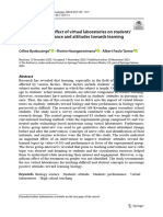 Investigating The Effect of Virtual Laboratories On Students' Academic Performance and Attitudes Towards Learning Biology