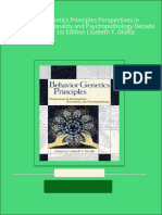 Download full Behavior Genetics Principles Perspectives in Development Personality and Psychopathology Decade of Behavior 1st Edition Lisabeth F. Dilalla ebook all chapters