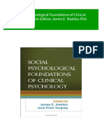 Buy Ebook Social Psychological Foundations of Clinical Psychology 1st Edition James E. Maddux PHD Cheap Price