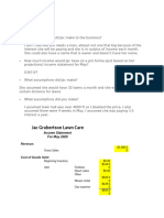 income and cashflow jac lawn care