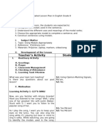 Detailed Lesson Plan in Using Modals Correctly