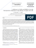 Impact of The Energy Difference in LUMO and HOMO of The Bulk Heterojunctions Components On The Efficiency of Organic Solar Cells