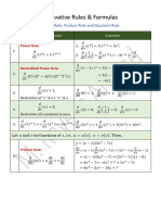 Notes of Derivative Formulas