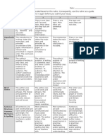 Essay Rubric