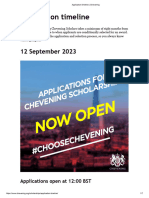 Application Timeline - Chevening