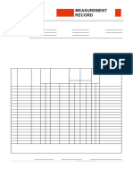 Measurment Records - Fuel Injection Valve