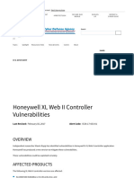 Honeywell XL Web II Controller Vulnerabilities - CISA