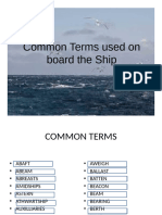 (Same As Above) Common Terms Used Onboard The Ship