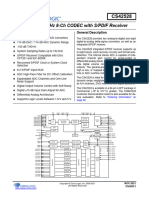 114 DB, 192-Khz 8-Ch Codec With S/Pdif Receiver: Features General Description