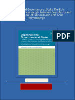 Supranational Governance at Stake The EU S External Competences Caught Between Complexity and Fragmentation 1st Edition Mario Telò Anne Weyembergh