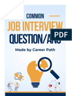 Common Job interview questions and answer