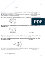 Class X Assignment of Circles and Surface Area and Volumes