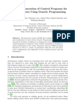 Automatic Generation of Control Programs For Walking Robots Using Genetic Programming