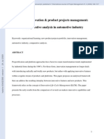 Crossing Innovation & Product Projects Management: A Comparative Analysis in Automotive Industry