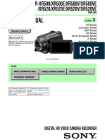 Sony Hdr-Xr500, Xr520 Service Manual