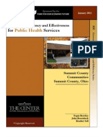 Jan 2012 Improving Efficiency and Effectiveness For Public Health Services