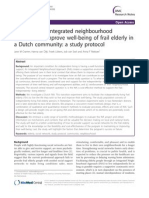 Evaluating An Integrated Neighbourhood Approach To Improve Well-Being of Frail Elderly in A Dutch Community: A Study Protocol