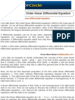 Solution of First Order Linear Differential Equation