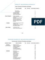 Construction Contract Checklist