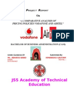 Comparative Analysis On The Priicing Policy of Airtel and Vodafone