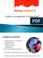 Logistic in Asian Paints