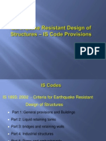 Earth Quake Resistant Design Codal - ProvisionsIS 1893