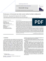 Performance of Horizontal Axis Tidal Current Turbine by Blade Configuration